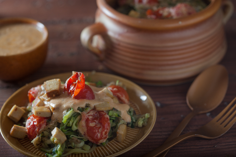 Comfort food recipe: Zoodles – Zucchini Noodles – with Tahini & Soy Sauce