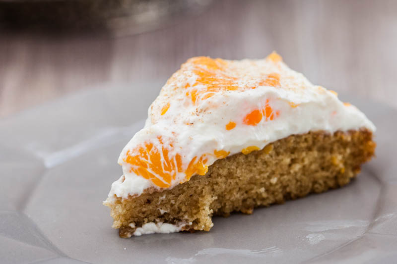 Fanta Cake Recipe for a fluffy, soft and moist birthday cake with mandarins and sour cream. #cake #baking #cream #birthday