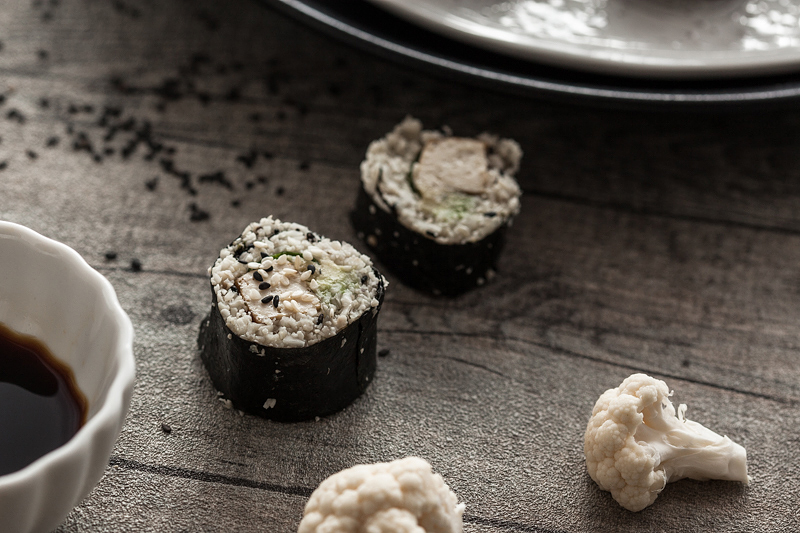 Cauliflower Rice is the low-carb alternative for conventional sushi and has a wonderful fresh taste (that doesn't taste like cauliflower at all). If you can't get enough of sushi, such as me, you should definitely give cauliflower sushi a chance. Recipe on Purple Avocado.