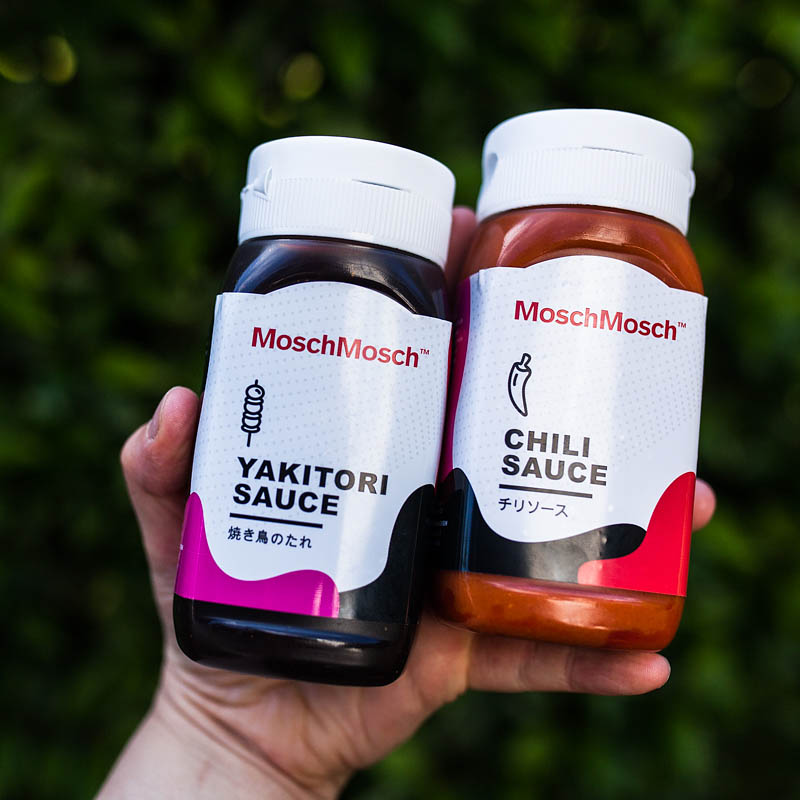 Barbecue Sauces from MoschMosch: Sweet BBQ Yakitori Sauce and fruity Chili Sauce