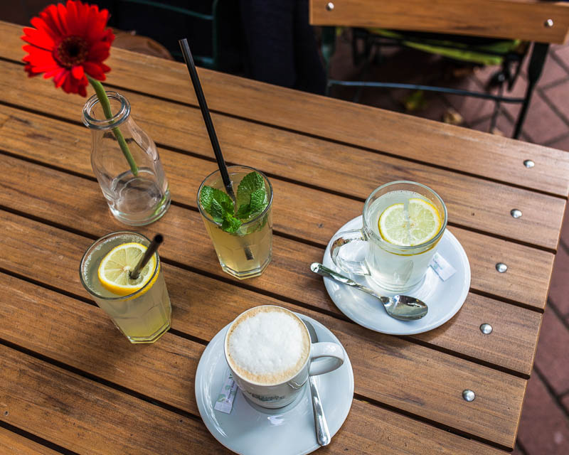 Lemonade, Hot Lemon and Café au lait in Hamburg at Von der Motte