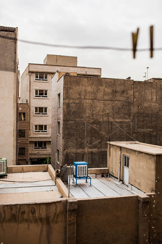 Blick aus dem Fenster auf Süd Teheran