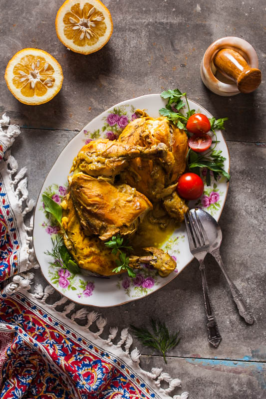 Morghe Zaferani – Saffron chicken