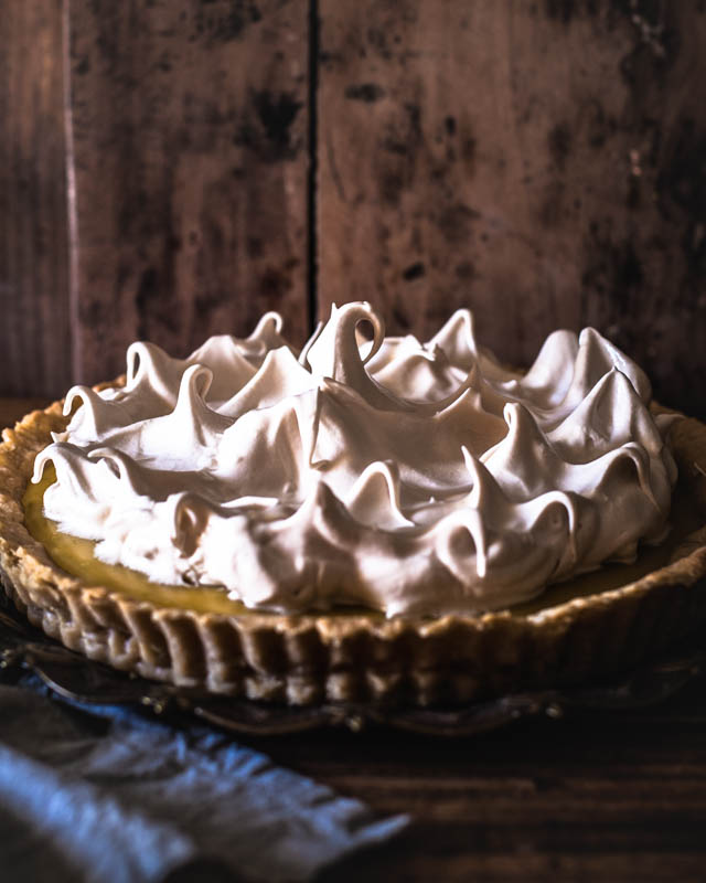 Iralian Meringue artfully shaped into little peaks