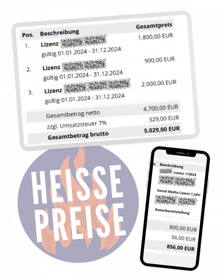 Heiße Preise Rechnungen